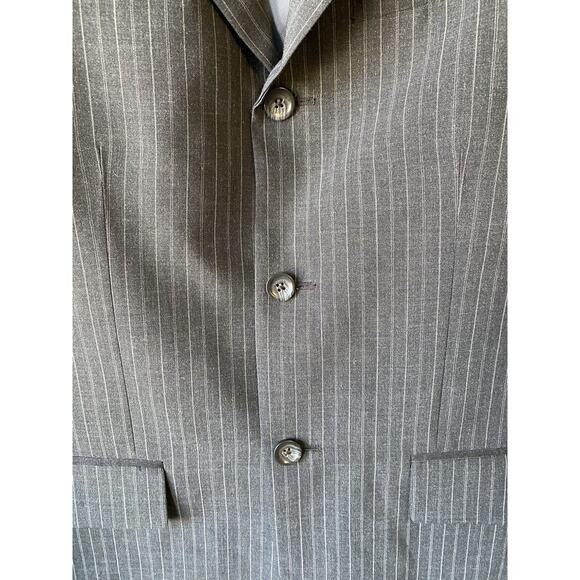 Oscar De La Renta Mens 38R Blazer Gray Wool Sportscoat Business Office Career - Picture 4 of 14